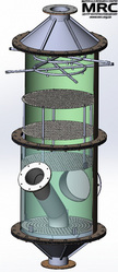 Cкруббер для мокрой очистки дымовых газов от пыли