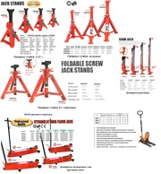 Опорные стойки складные, винтовые,  домкрат подкатной для грузовых авто